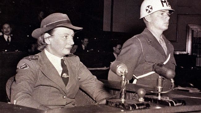 Vivian Bullwinkel testifying before the War Crimes Tribunal in Tokyo in 1947